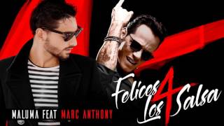 Video thumbnail of "Maluma  ft Marc Anthony  Felices los 4 Salsa VersionAudio"