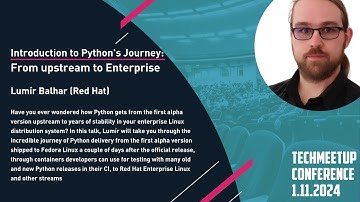 Lumír Balhar | Introduction to Python