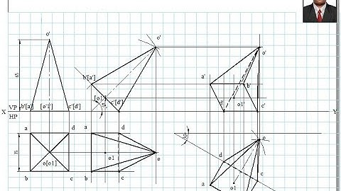 Example 13 on Projection of Solids Manual Drawing
