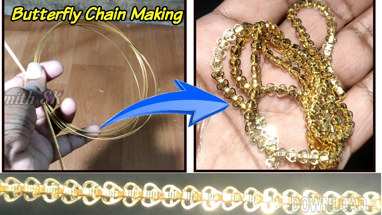 Gold Butterfly Chain | How to Made Handmade Chain | Gold Smith SK