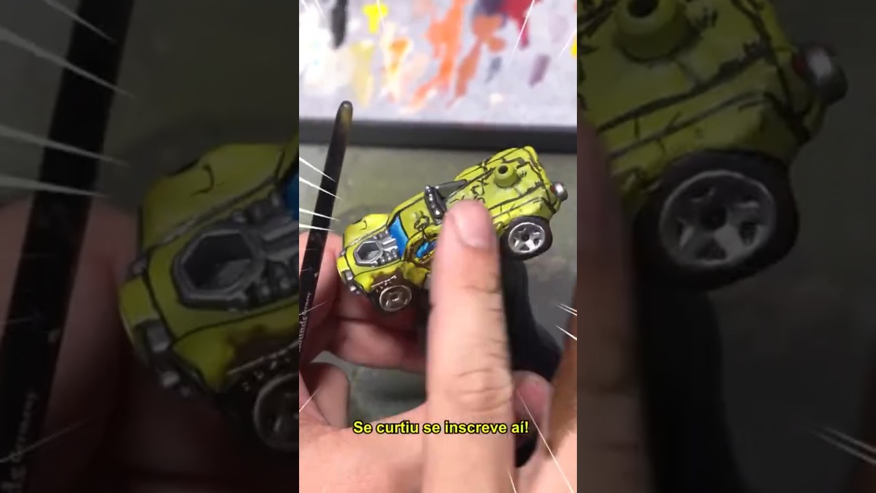 Pintei o Hotwheels com o DEDO 😱 Criação de Arte Divertida e Simples de Fazer!