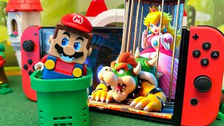 Lego Mario Enters to Nintendo Switch to Save Princess Peach #legomario #nintendomario #princesspeach