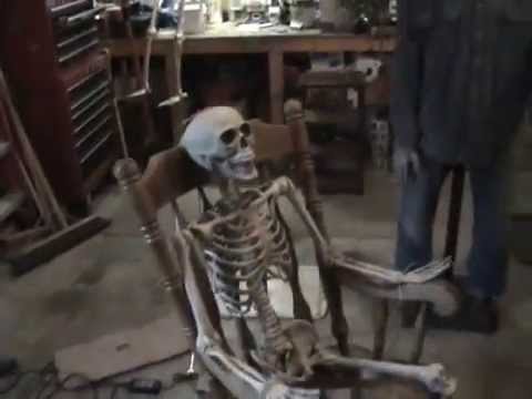 Rocking Chair Skeleton Halloween Youtube