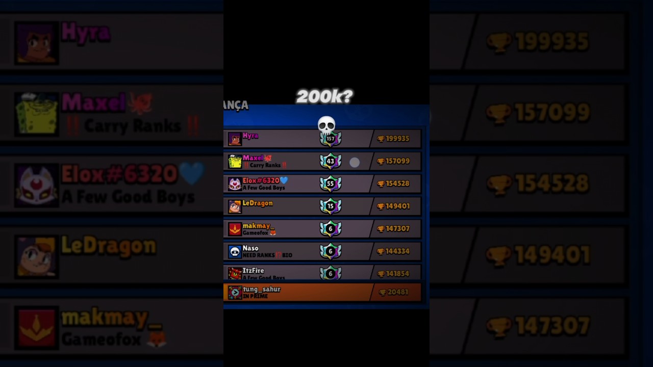 200 k de trofeus 💀