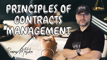 PRINCIPLES OF CONTRACT MANAGEMENT #projectmanagement #contracts #contractmanagement #project