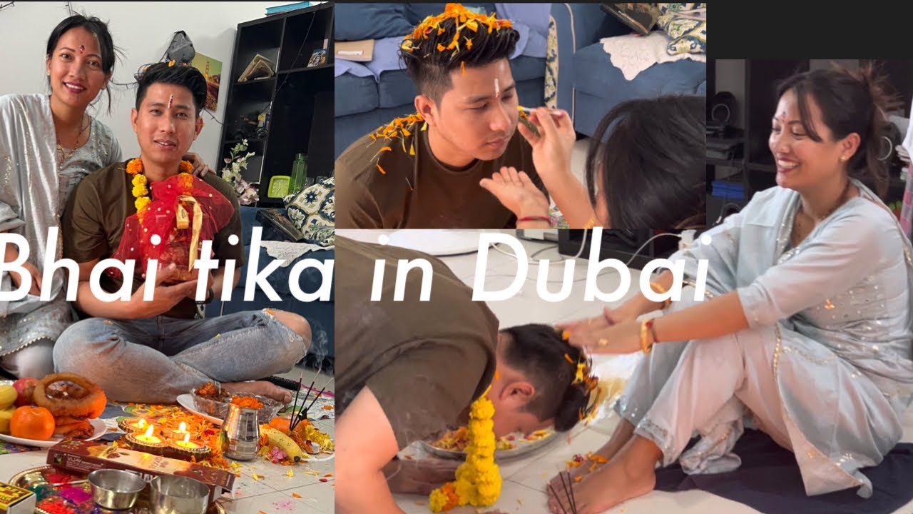 Bhai Duj kaise manate h Nepal mai|| Dubai ma bhai tika manaudai 