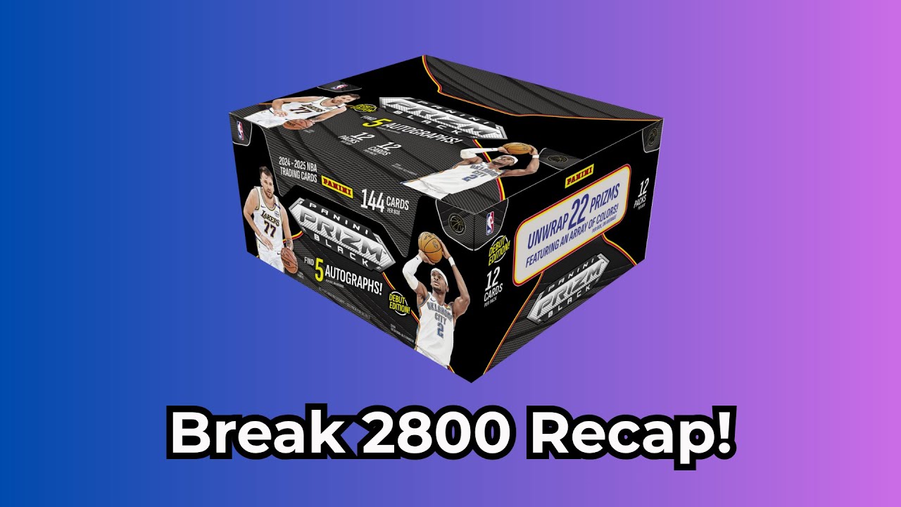 Breaks On Demand : Break 2800 (4 Boxes of 2024-25 Panini Prizm Black Basketball Hobby)