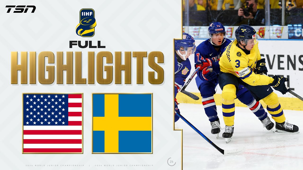 USA vs. Sweden FULL HIGHLIGHTS 2024 World Junior Championship Gold