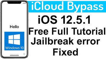 [Windows] iOS 12.5.1/14.3.beta iCloud Bypass Jailbreak error Fixed Full Free Tutorial 2021