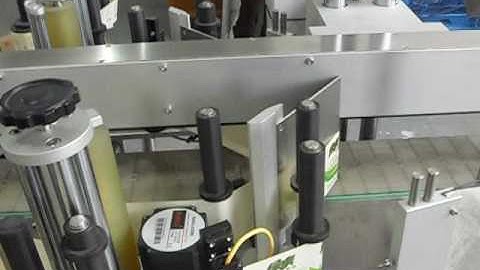 Square bottles both sides stick labeling machine