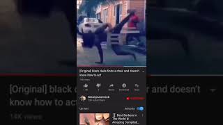 Black dude finds a chair and doesn’t know how to act