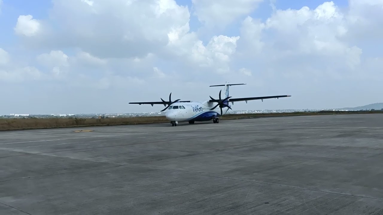 Indigo 6E landing at Hubli airport Karnataka India