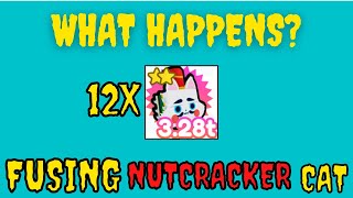 What Happens When You Fuse 12 nutcracker cat In Pet simulator X (Roblox!!)