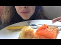 ASMR EATING ( CHEESE PASTRY soaked in SWEET ) KANAFEH