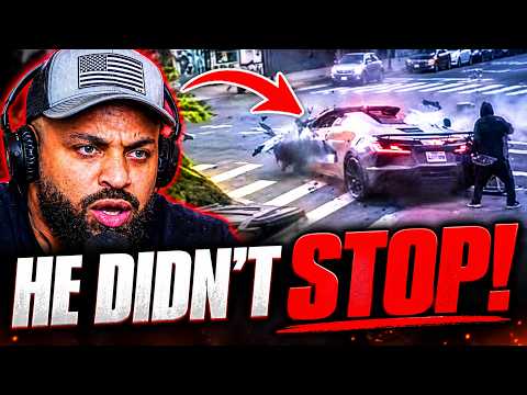 Corvette and Mercedes Blow Thru Intersection Massive Crash