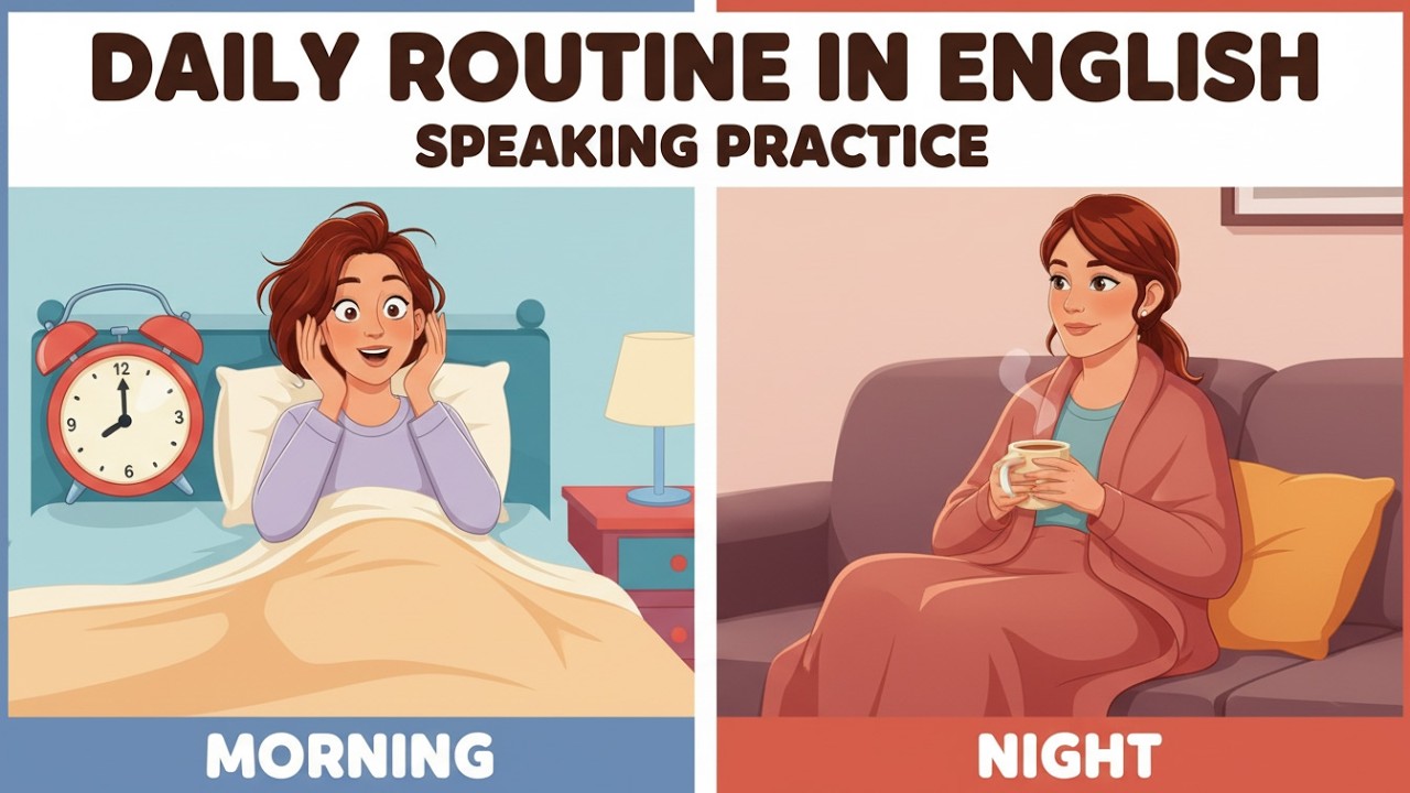 Daily Routine in English | Morning to Night Vocabulary | Practice English