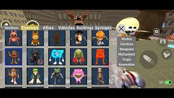 Nextbots in playground mod updated new ninimo hungry snake hungry worm tok tok chasing nextbots