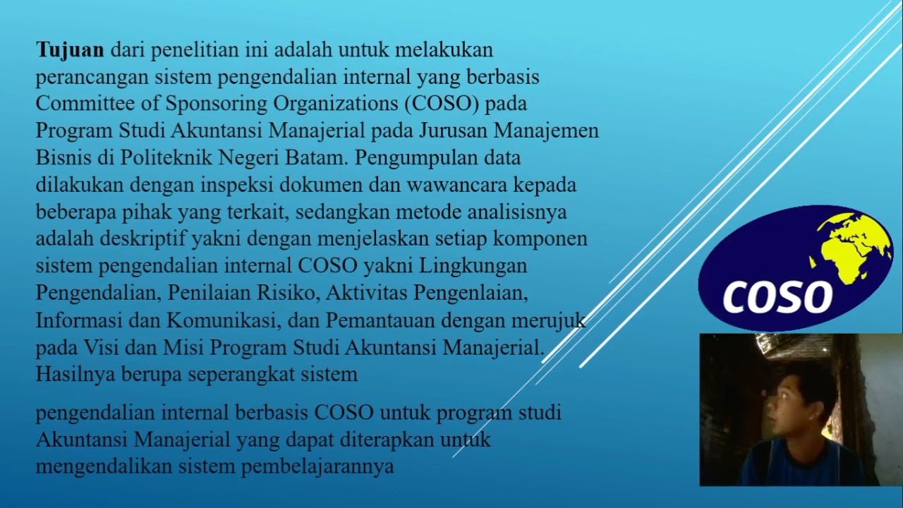 Review jurnal " Penerapan Sistem Pengendalian intern Berbasis COSO di Politeknik Negeri Batam