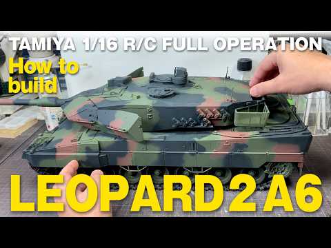 TAMIYA1/16 RC TANK LERPARD2 A6 FULL OPERATION 大きなラジコン