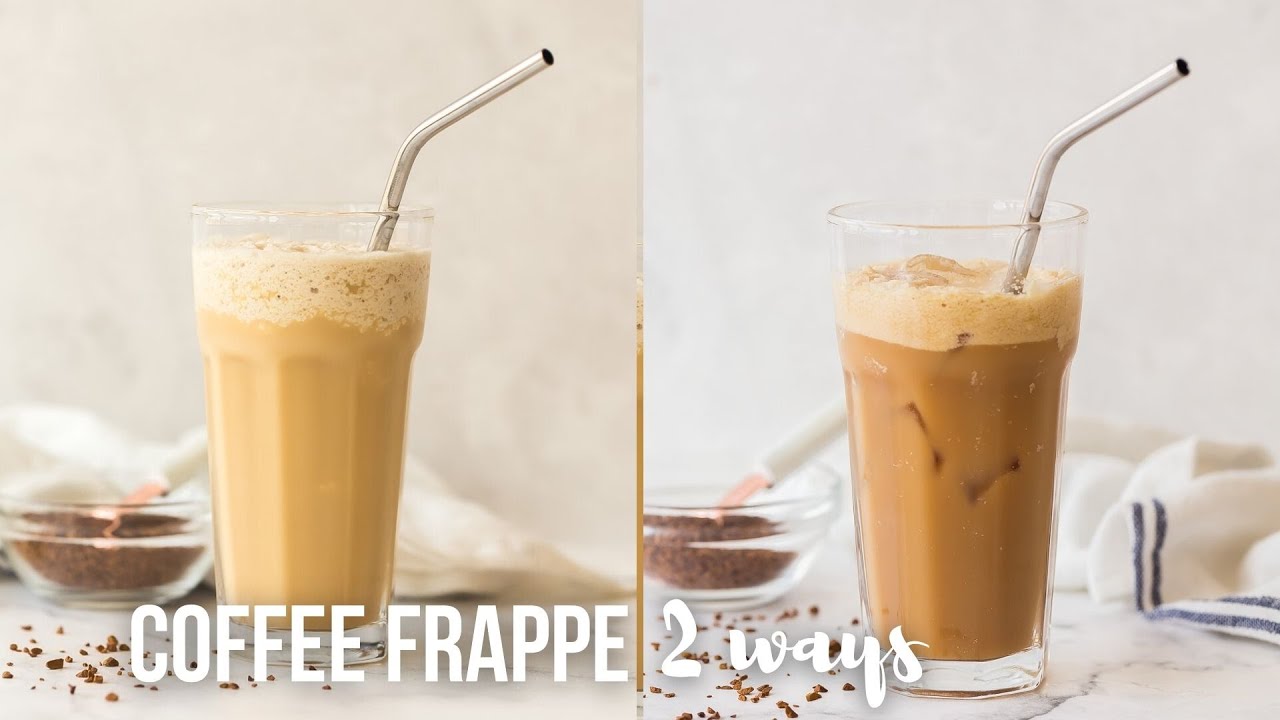 The Best DIY 3-Ingredient Greek Frappe - Iced Coffee (VIDEO)