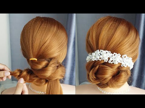 Elegant Updo Hairstyles For Weddings Bridal Hairstyle For