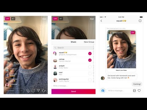 انسٹاگرام نیا! دوستوں کو براہ راست پیغامات میں لائیو ویڈیو بھیج سکتے ہیں۔