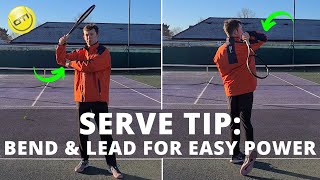 Tennis Serve Tip: Bend And Lead With The Elbow For Maximum Power