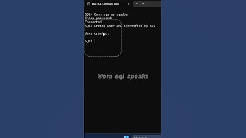 How to Create Schema/User in Oracle Database.. #shorts #oracle #sql #interview #database #trending