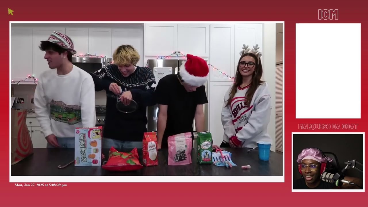 MDG Reacts To Sturniolo Triplets - Trying holiday snacks with Madison Beer!! + PART 2