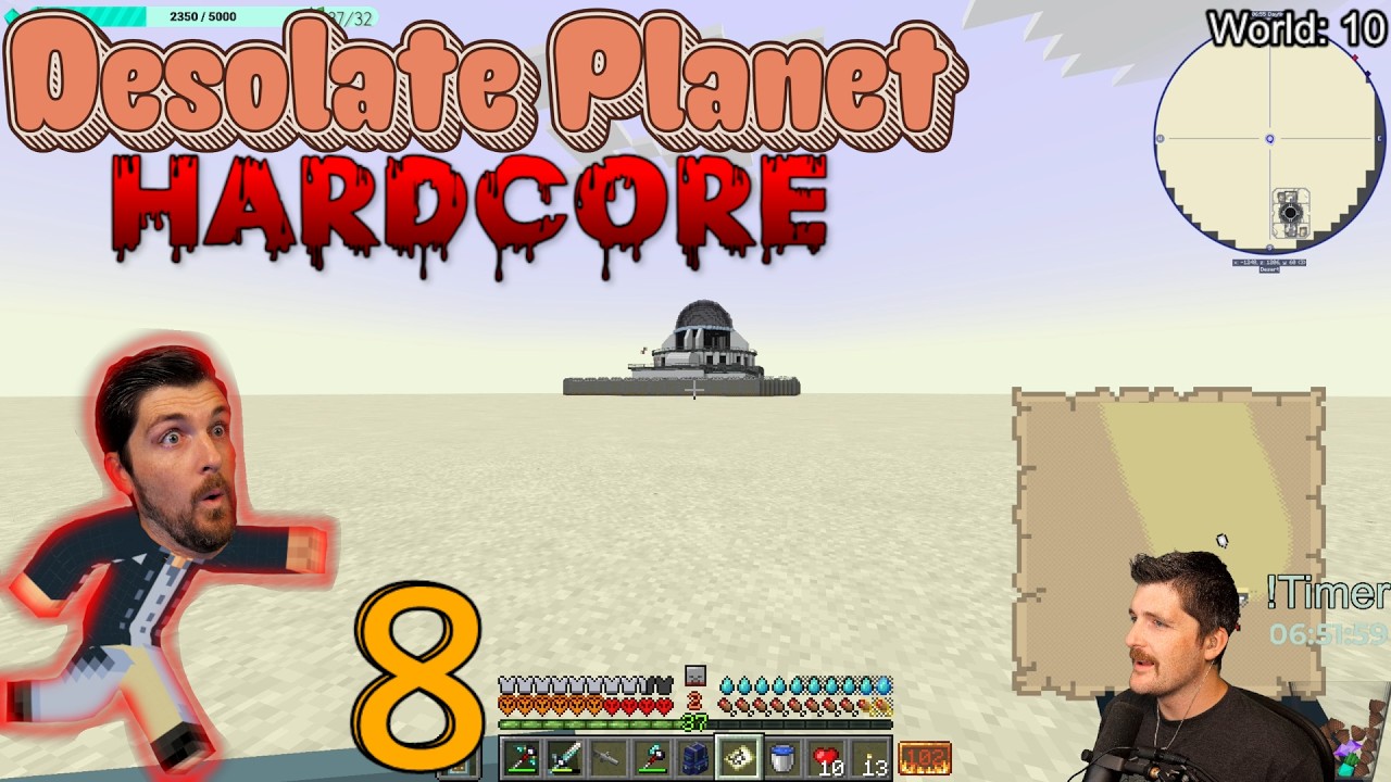 Big Time Looting!!! 👀🏹 HARDCORE Desolate Planet Day 8🌲☕  #minecraft #moddedminecraft