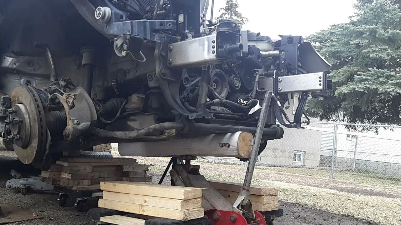 How to pull mercedes engine without hoist. Balance shaft replacement