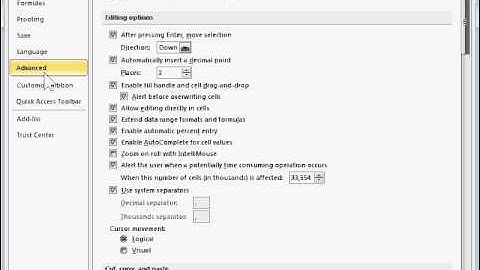 Display or Hide All Zero Values on a Worksheet - Excel 2010