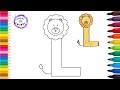 How To Draw Letter L From Lion Alphabet Fun Drawing And Coloring #lion #alphabet #L #rainingcolors