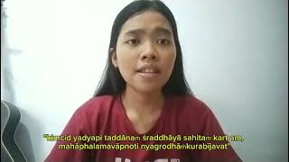 Tugas Video – Bahasa Sansekerta | Melantunkan Slokantara 4 | Ni Made Sri Utami (Kelas C)