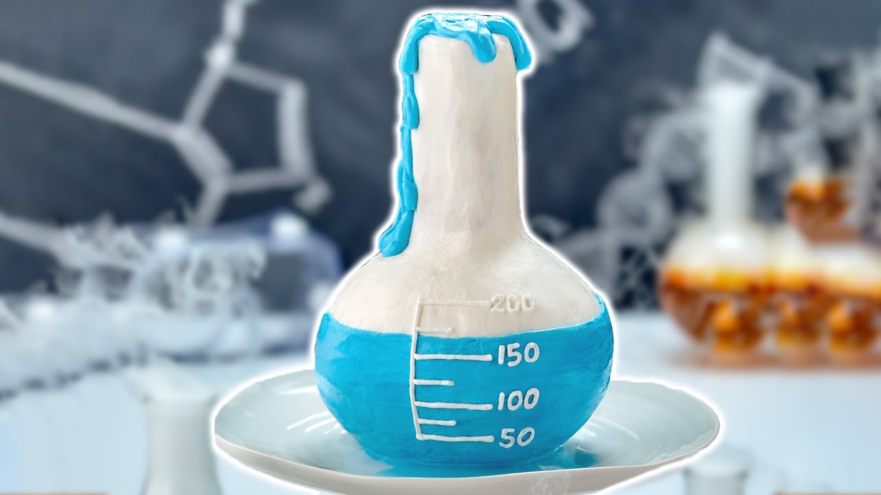 HOW TO MAKE A SCIENCE BEAKER CAKE - NERDY NUMMIES