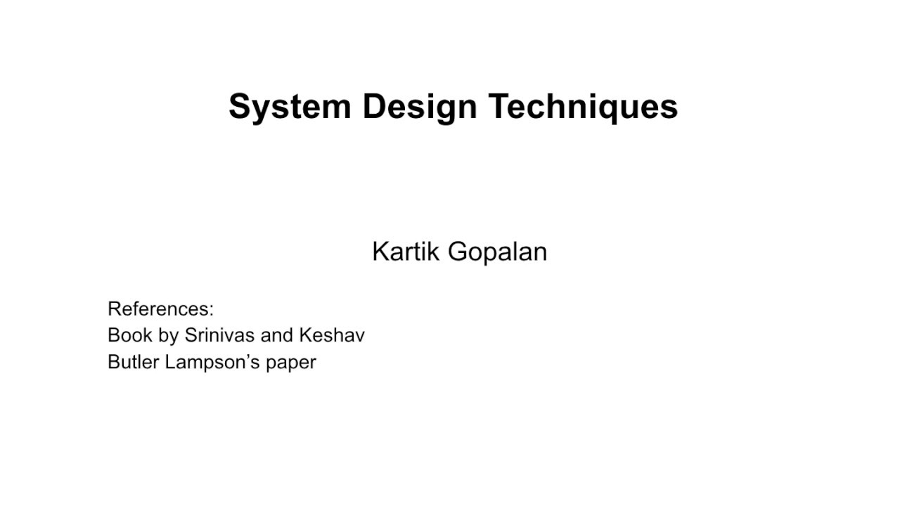 System Design Principles YouTube