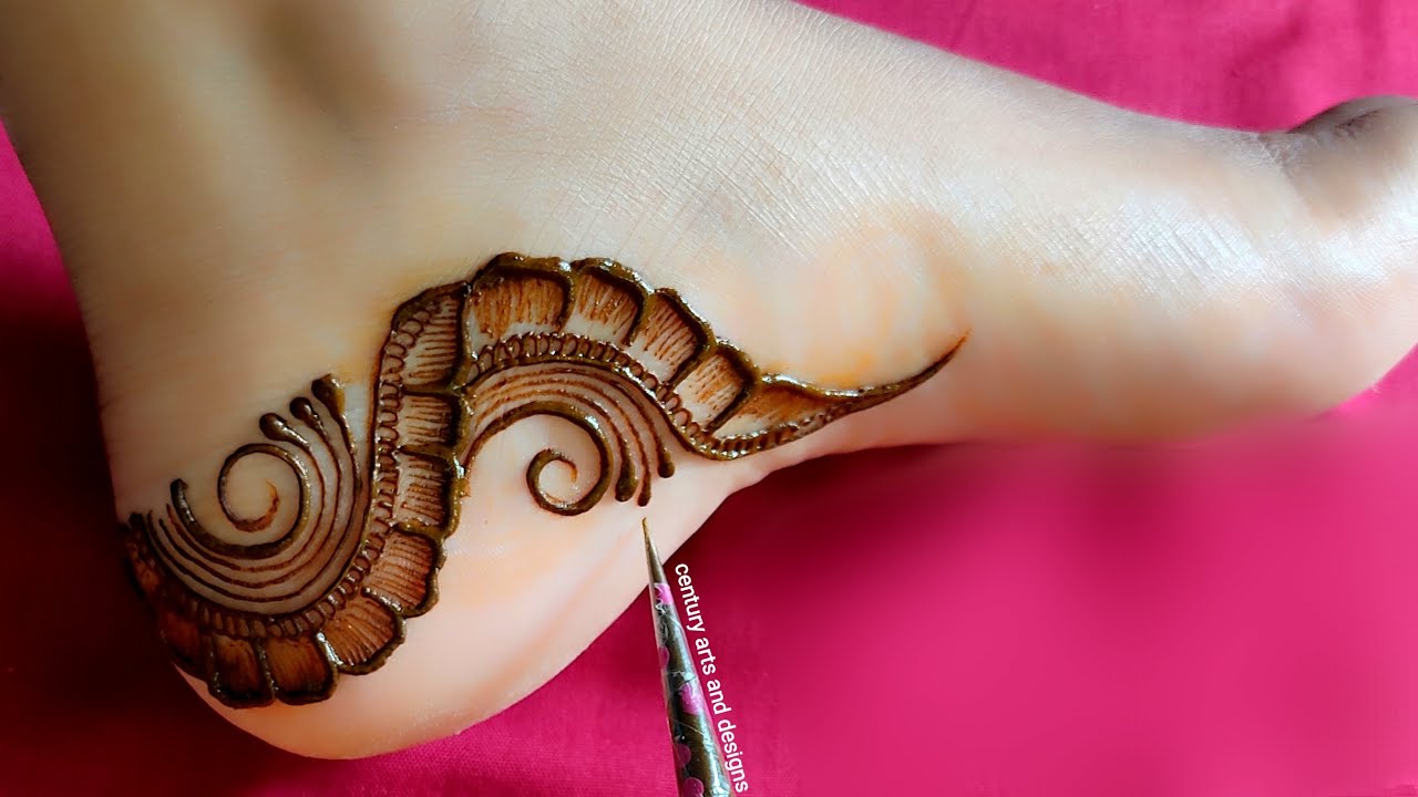 Very beautiful feet 👣 mehndi design | easy leg mehndi design | mehndi designs | mehndi | Mehndi