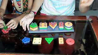 "Boost Your IQ  Mind-Bending Intellectual Geometric Shape Matching: Five Column Blocks Challenge!"