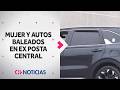 Pareja atacada a disparos en La Legua llegó a ex Posta Central en vehículo con 11 impactos de bala