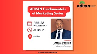 ADVAN Fundamentals Of Marketing: Samuel Akinrimisi