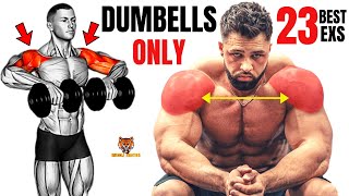23 BEST SHOULDERS WORKOUT WITH  DUMBELLS AT HOME OR AT GYM