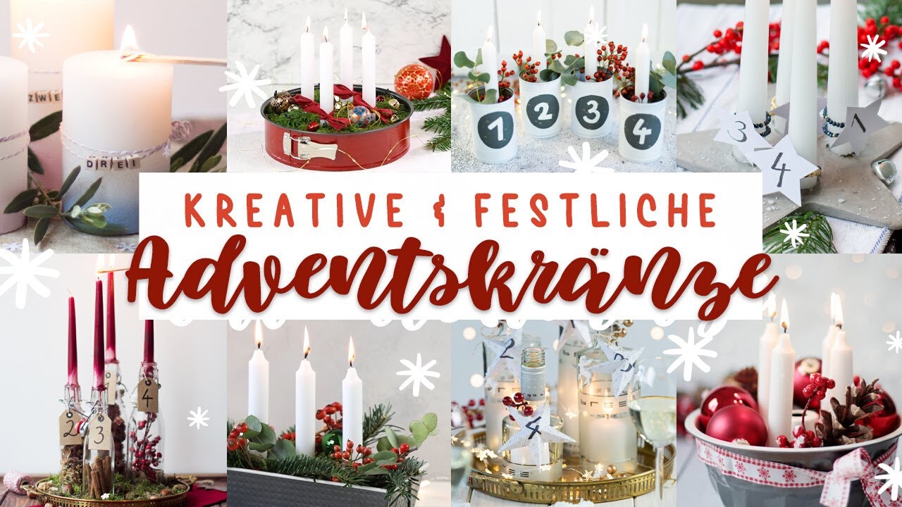 YouTube | TRYTRYTRY | selber - Adventsgesteck SOS-Ideen 2021 Adventskranz / machen Last-Minute 9 /