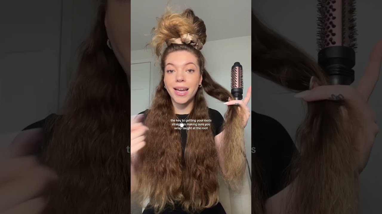 How To Use The Wavytalk Thermal Round Brush Blowout Hairstyle Hairtutorial Shorts