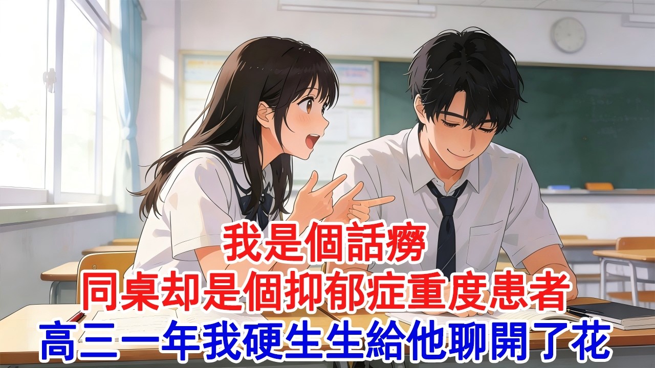 【獨家心動】我是個話癆。 我的水杯，比班主任老張的還能裝。 因為，話多費水。 他是個抑鬱症重度患者，高三轉來我們班， 跟我做了同桌，硬生生被我聊開了花。#小說 #言情 #戀愛