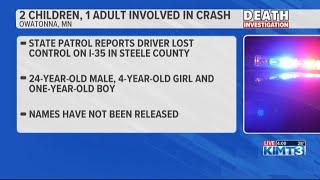 Two children and Owatonna driver involved in fatal crash on I-35