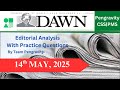 DAWN Editorial Analysis | 14th MAY, 2025 | CSS PMS Preparation | Pengravity Team : Pakistan