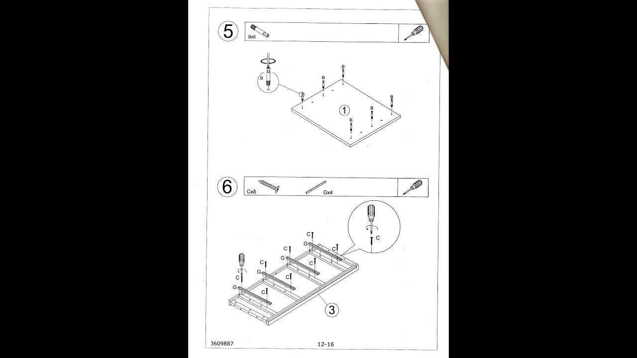 Furniture assembly Manual, Instructions (JYSK, EJDRUP 3609887) YouTube
