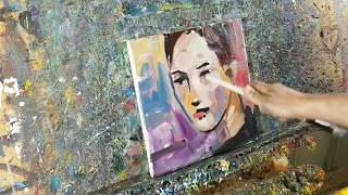 Fauvism Style Portrait Oil Painting Demo - Artist Jose Trujillo