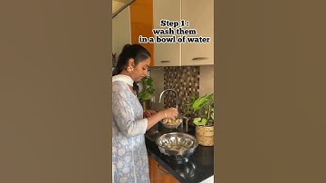 How I clean button mushrooms #mushrooms #howtocleanmushroom