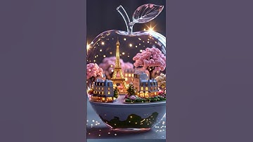 eiffel Tower in a glass for lovers#asmr#ai#aiart#asmr#the most beautiful gift lovers#magical sound